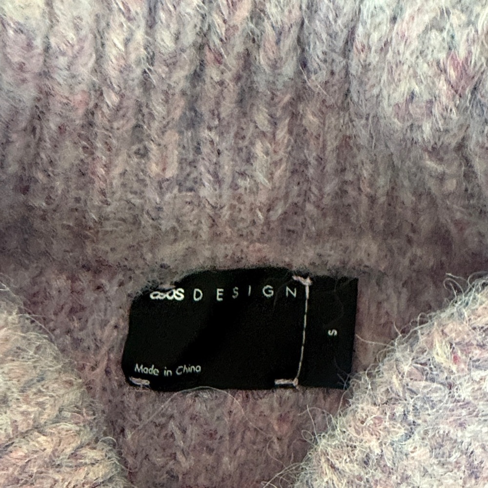 ASOS purple CROPPED Knit Sweater size small - Picture 2 of 2